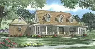 Large Covered Wrap-around Porch