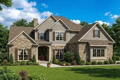 Traditional Two-Story Home Plan with Flex Room