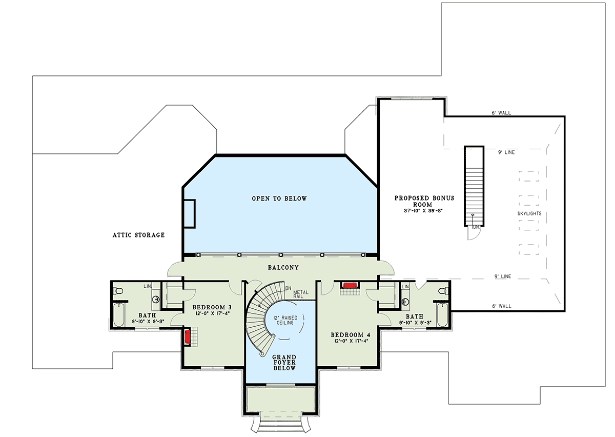 Plan 5993ND: Exquisite Design - Floor Plan - 2nd Floor - Traditional