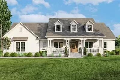 Country Home Plan with Lots of Bonus Space