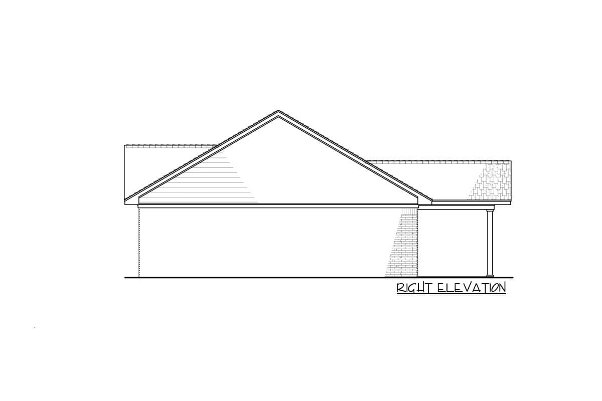 Plan 59958ND: Single-Story 3-Bed Home Plan Under 1200 Square Feet with Carport - Image #7 - Ranch, Traditional