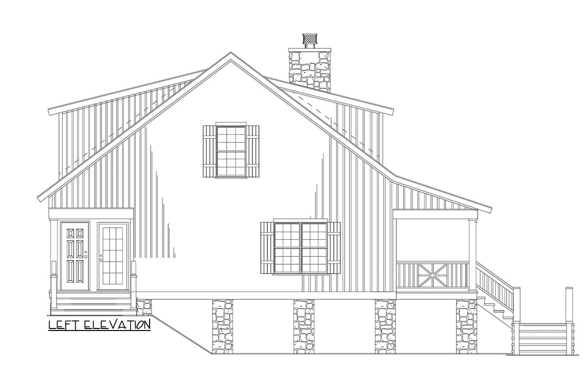 Plan 59961ND: Raised Creekside Cottage - Image #4 - Cottage, Low Country