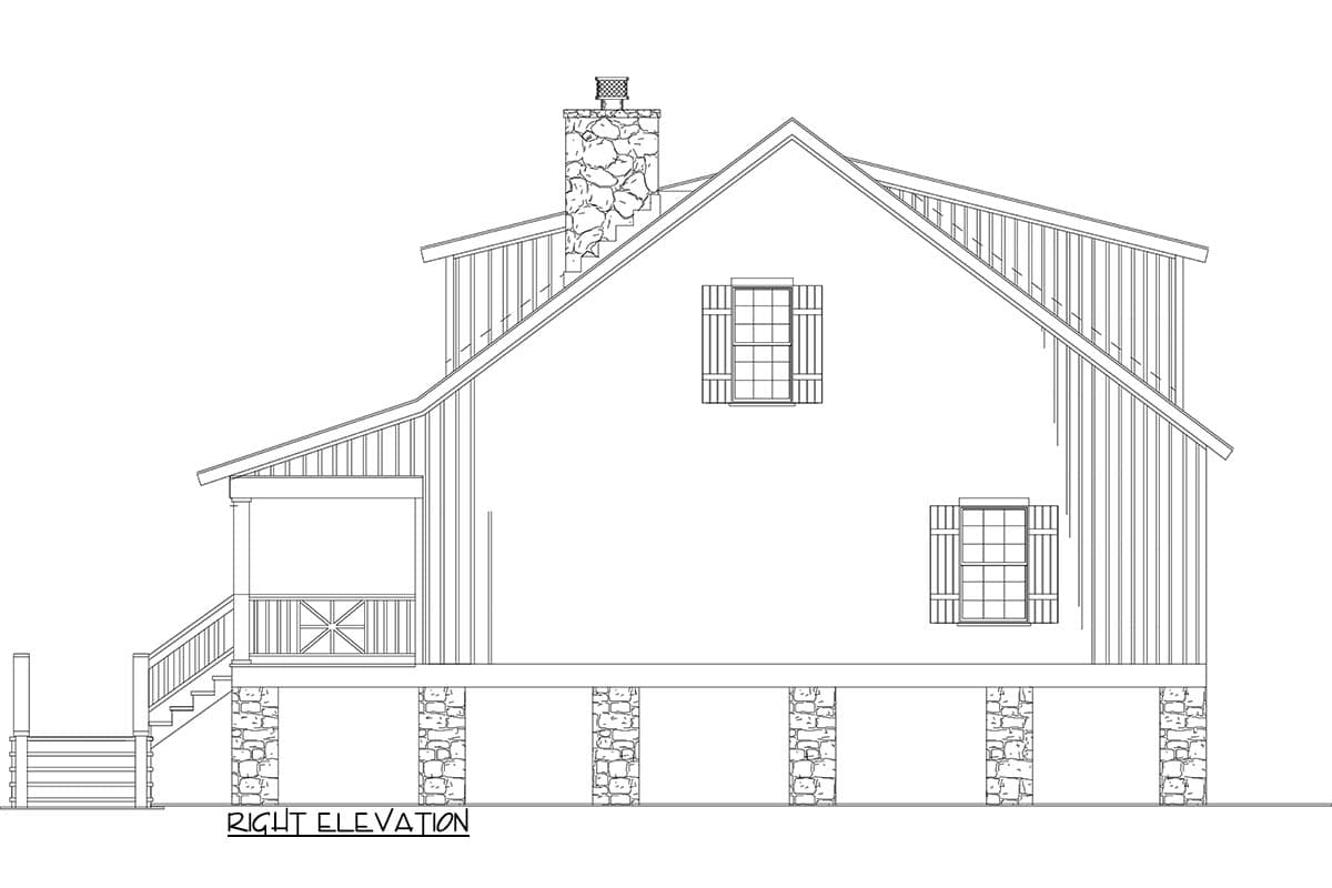 Plan 59961ND: Raised Creekside Cottage - Image #6 - Cottage, Low Country