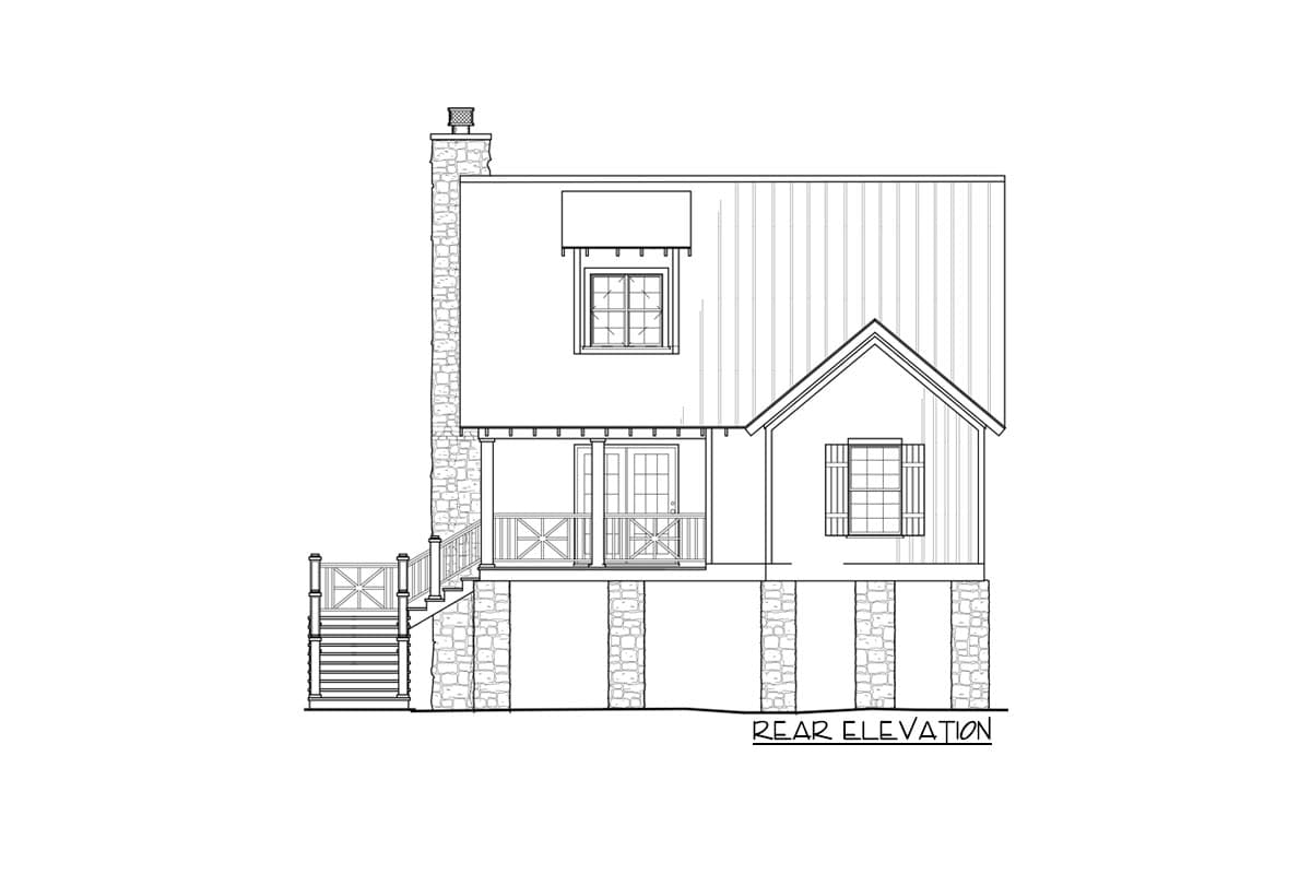 Plan 59962ND: Elevated Cottage Retreat - 1195 Sq Ft - Image #5 - Cottage, Low Country, Rustic, Vacation