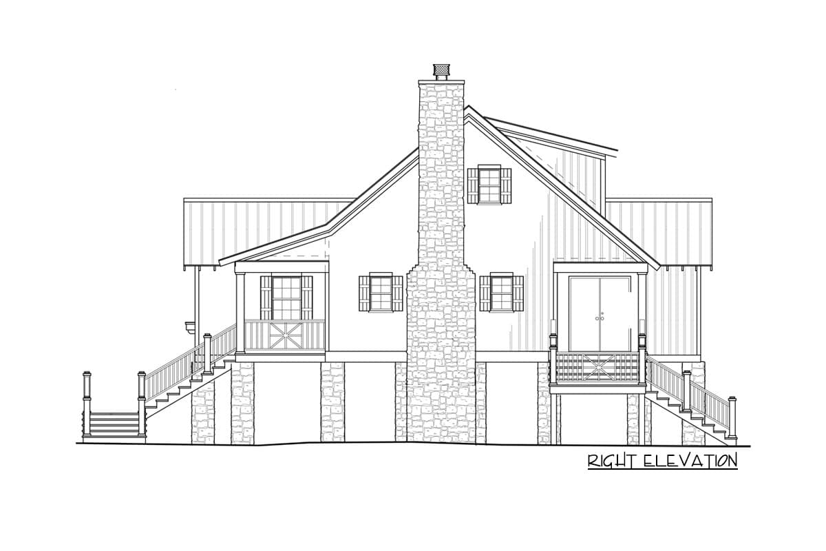 Plan 59962ND: Elevated Cottage Retreat - 1195 Sq Ft - Image #6 - Cottage, Low Country, Rustic, Vacation