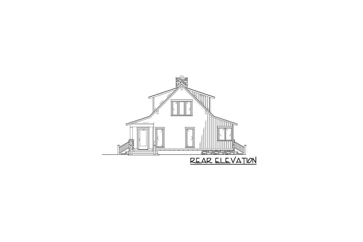 Plan 59964ND: Low Country Cottage House Plan with Two-Story Great Room - 2207 Sq Ft - Image #9 - Cabin, Cottage, Country, Low Country, Mountain, Rustic, Vacation