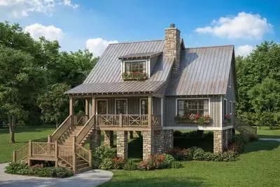 Elevated Cottage House Plan