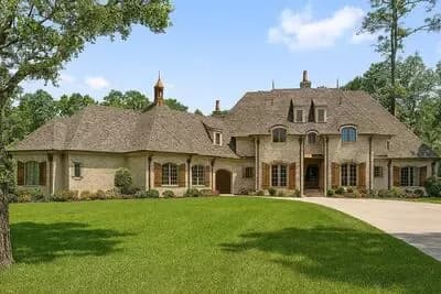 6 Bedroom French Country House Plan with Upstairs Home Theater and Game Room - 6698 Sq Ft