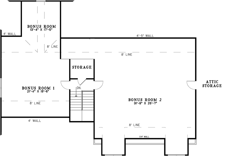 Plan 59984ND: Impressive Rustic Retreat - Floor Plan - Bonus - Craftsman, Mountain, Vacation