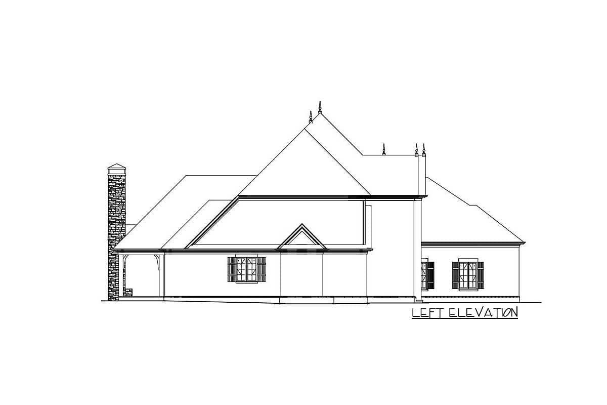 Plan 59990ND: 4-Bed Traditional Home Plan with Home Theater and Bonus Room - 4378 Sq Ft - Image #22 - European, Southern Traditional, Traditional