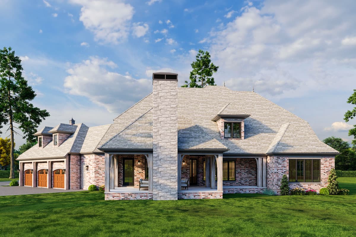 Plan 59990ND: 4-Bed Traditional Home Plan with Home Theater and Bonus Room - 4378 Sq Ft - Image #5 - European, Southern Traditional, Traditional