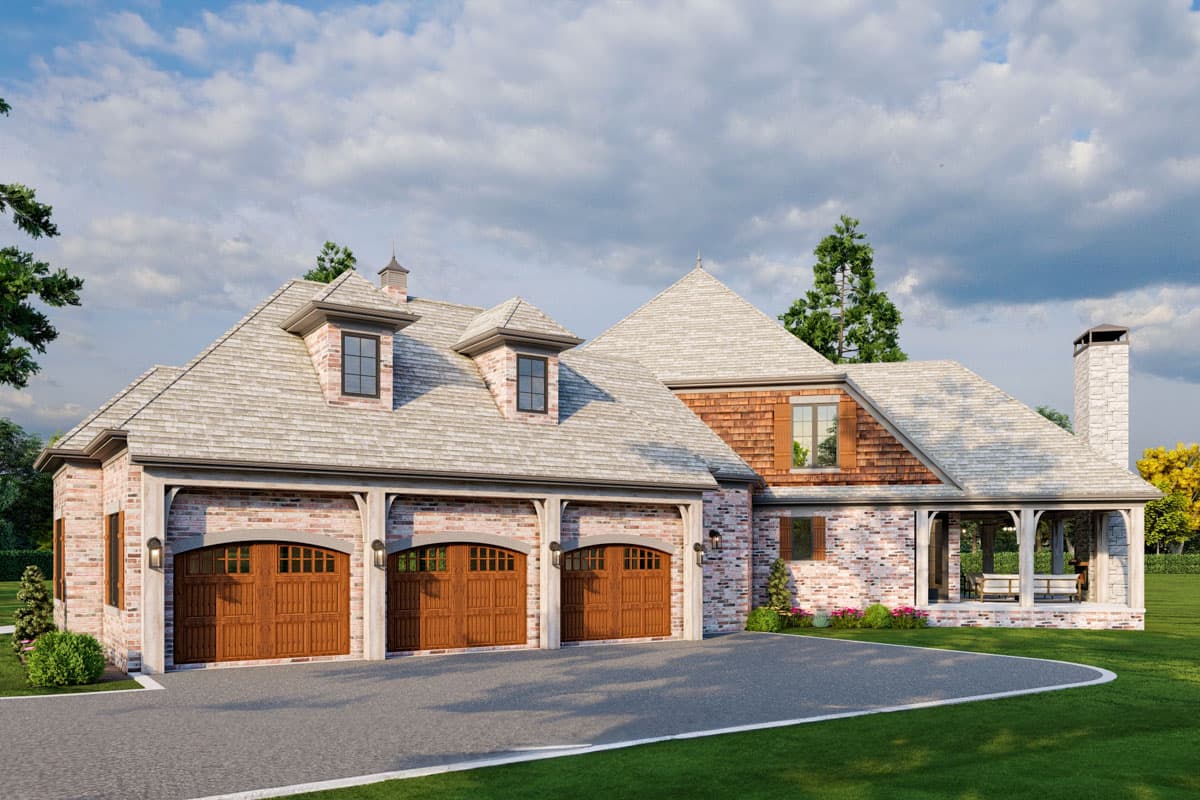 Plan 59990ND: 4-Bed Traditional Home Plan with Home Theater and Bonus Room - 4378 Sq Ft - Image #6 - European, Southern Traditional, Traditional