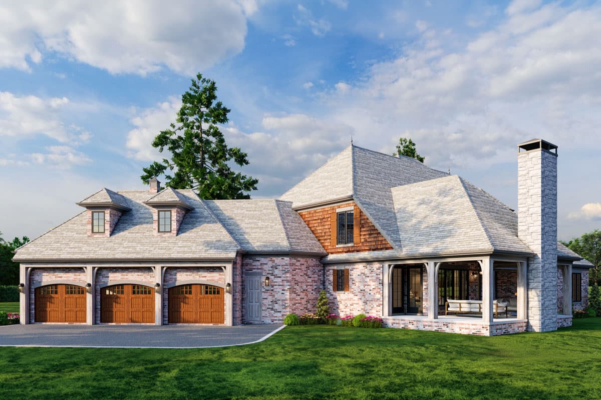 Plan 59990ND: 4-Bed Traditional Home Plan with Home Theater and Bonus Room - 4378 Sq Ft - Image #7 - European, Southern Traditional, Traditional