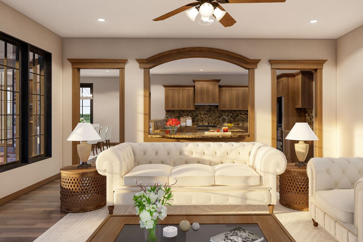 Plan 59990ND: 4-Bed Traditional Home Plan with Home Theater and Bonus Room - 4378 Sq Ft - Image #11 - European, Southern Traditional, Traditional