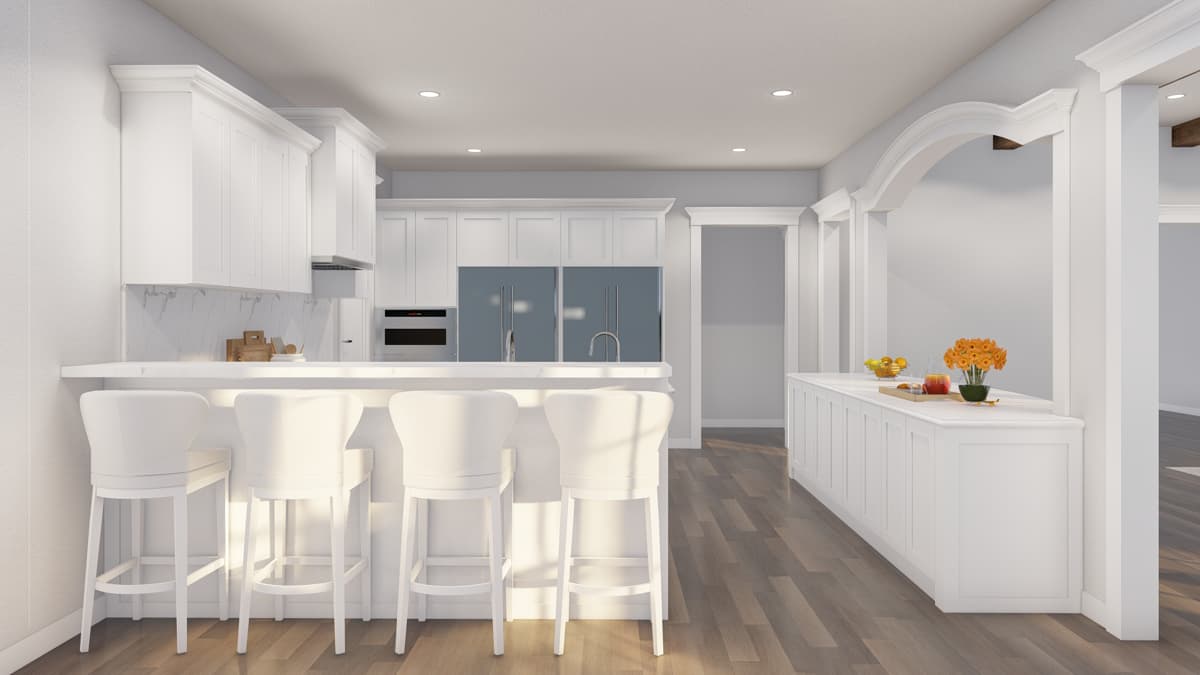 Plan 60502ND: 4 Bedroom French Country House Plan with Outdoor Fireplace - 4810 Sq Ft - Image #10 - European, French Country