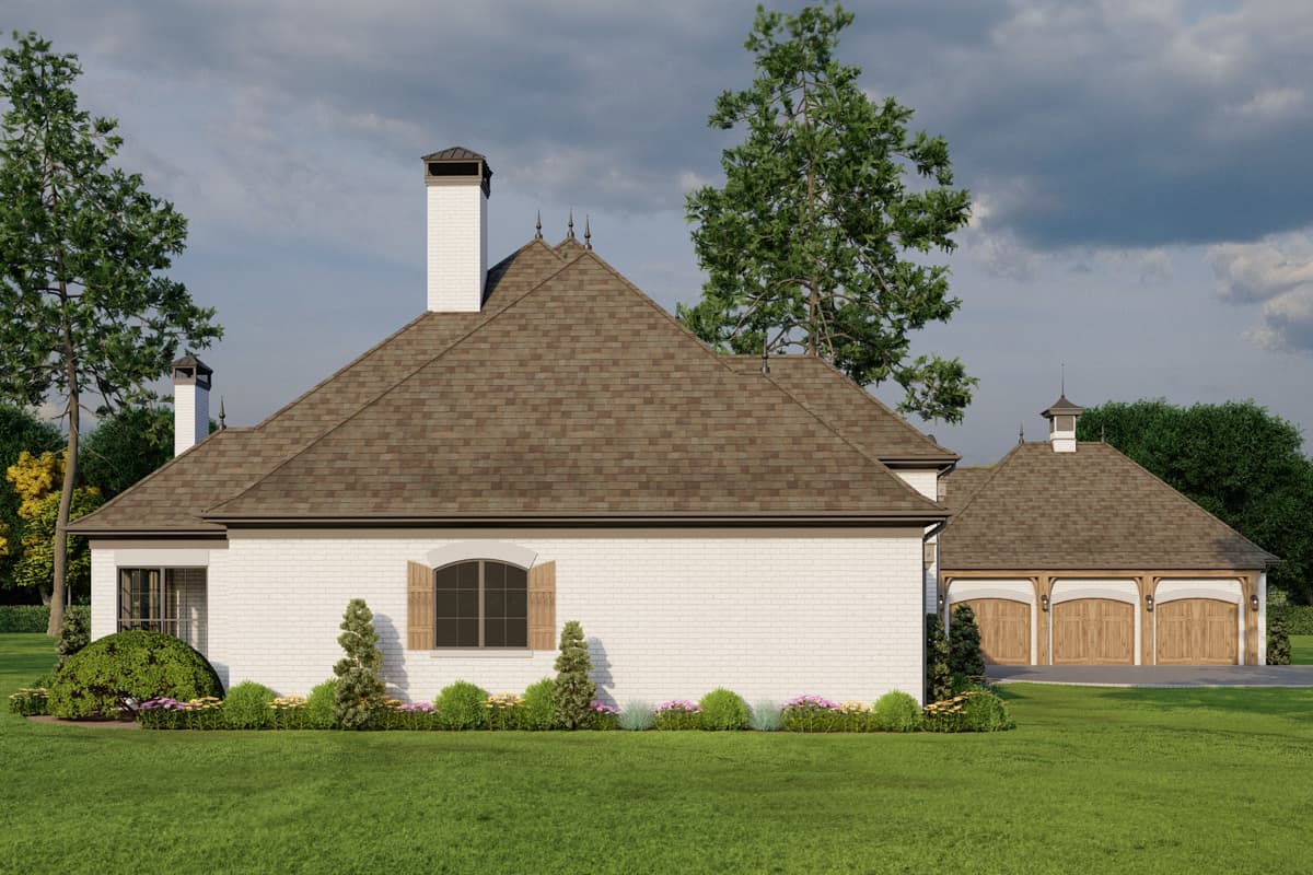Plan 60502ND: 4 Bedroom French Country House Plan with Outdoor Fireplace - 4810 Sq Ft - Image #16 - European, French Country