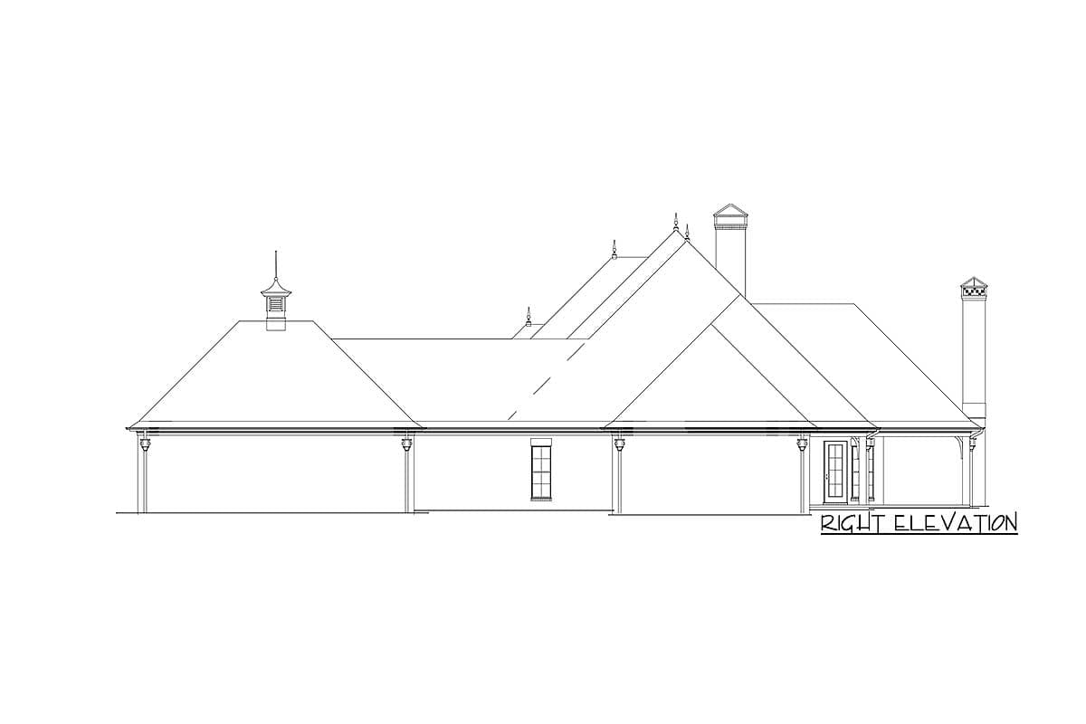 Plan 60502ND: 4 Bedroom French Country House Plan with Outdoor Fireplace - 4810 Sq Ft - Image #21 - European, French Country