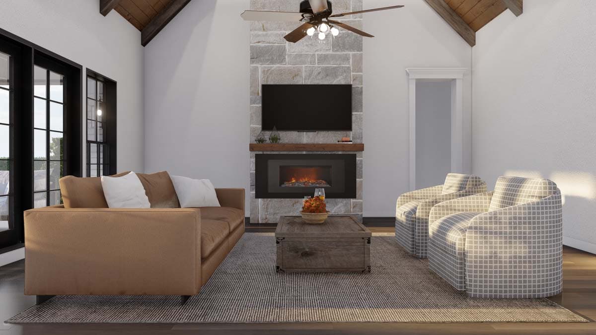 Plan 60505ND: 4-Bed House Plan with Central Atrium - 2716 Sq Ft - Image #4 - Craftsman, Ranch