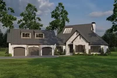 4-Bed House Plan with Central Atrium - 2716 Sq Ft