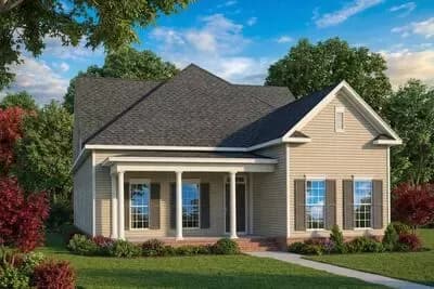 Country Cottage House Plan with Main-Level Master and Bonus Room