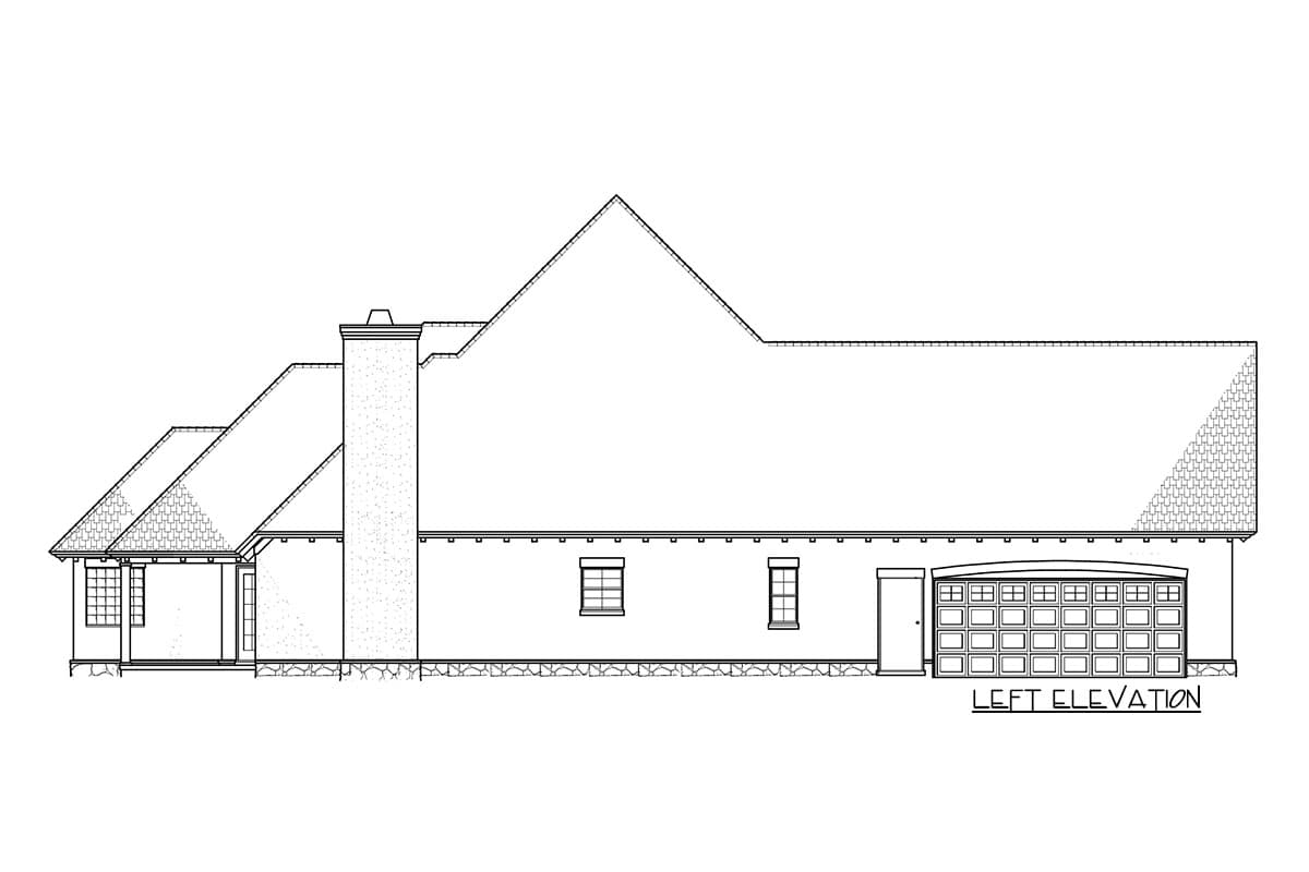 Plan 60534ND: One-Story House Plan with Gourmet Kitchen - 3456 Sq Ft - Image #5 - Craftsman, European, Hill Country