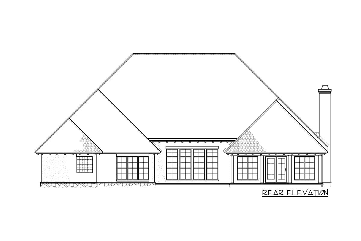 Plan 60534ND: One-Story House Plan with Gourmet Kitchen - 3456 Sq Ft - Image #6 - Craftsman, European, Hill Country
