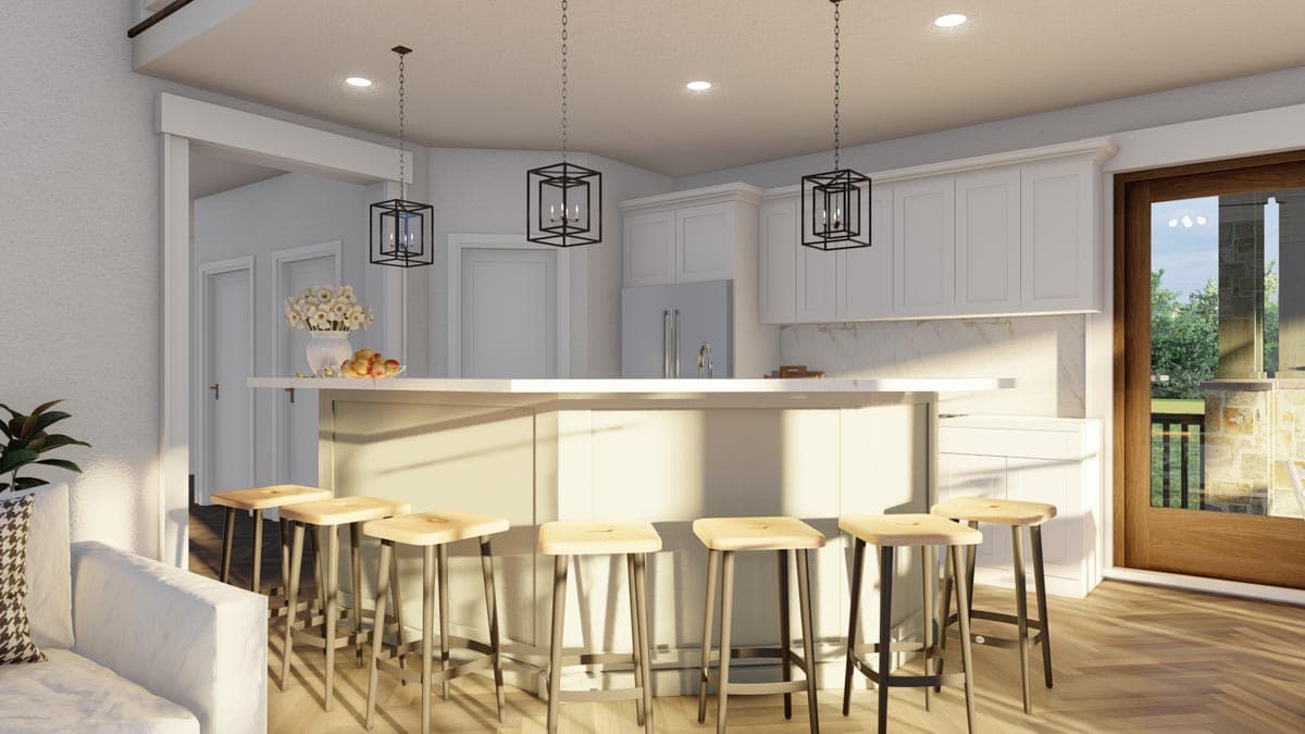 Plan 60535ND: 2-Story Rustic Retreat with Side-Wrapping Porch - 1705 Sq Ft - Image #11 - Cottage, Craftsman, Mountain, Northwest, Rustic, Vacation