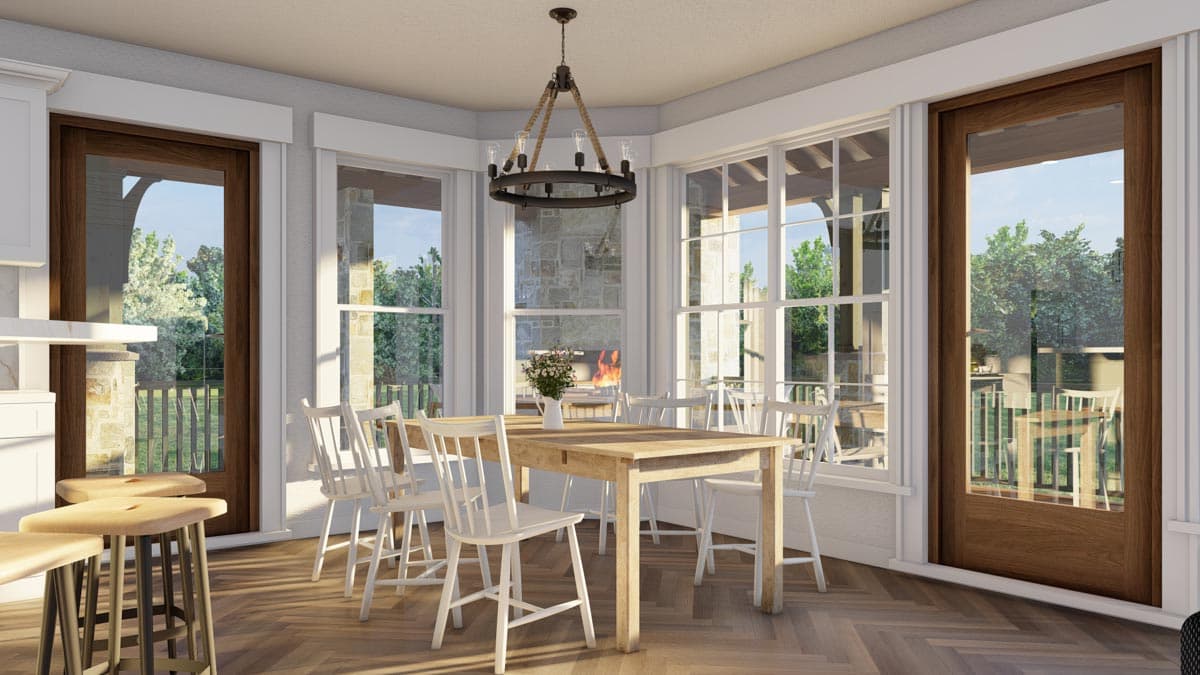 Plan 60535ND: 2-Story Rustic Retreat with Side-Wrapping Porch - 1705 Sq Ft - Image #12 - Cottage, Craftsman, Mountain, Northwest, Rustic, Vacation