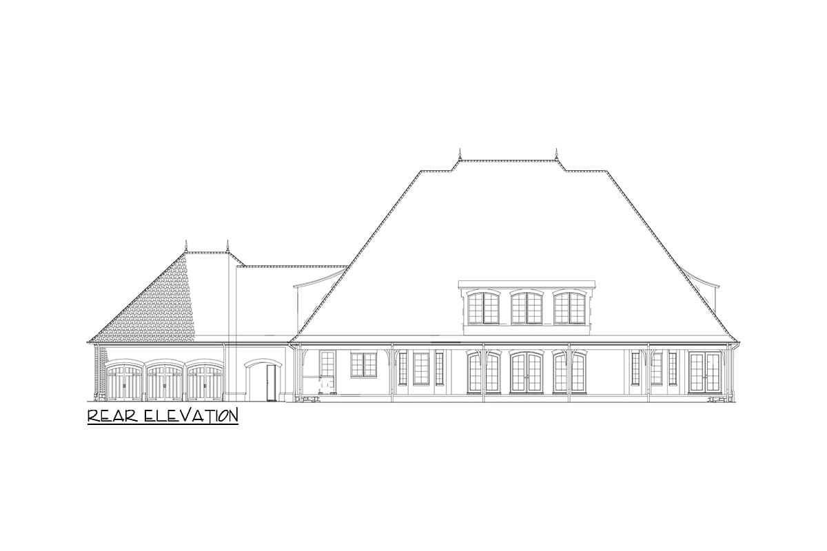 Plan 60538ND: French Country Estate with 2-Story Great Room and 3-Car Garage - 5100 Sq Ft - Image #6 - European, French Country