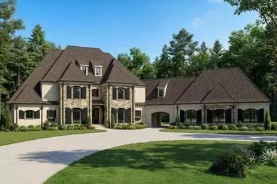 French Country Estate with 2-Story Great Room and 3-Car Garage - 5100 Sq Ft