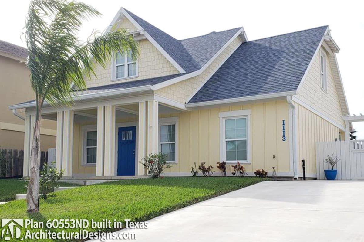 build gallery item - House Plan 60553ND Comes to Life in Texas