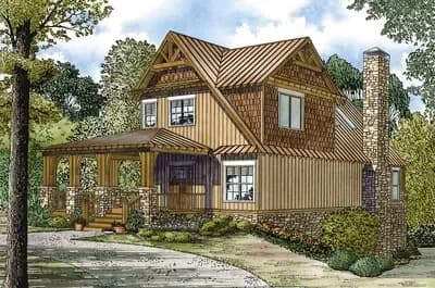 Rustic Retreat for a Sloping Lot - 2790 Sq Ft