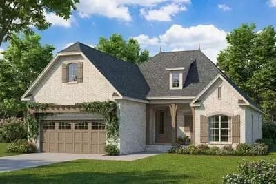 3-Bed House Plan with Clipped Gable and a Rear Grilling Porch - 1572 Sq Ft