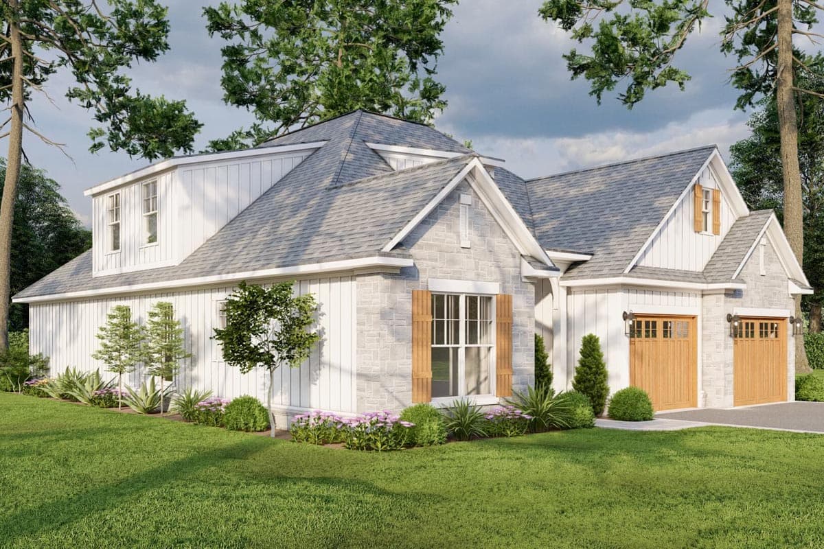 Plan 60565ND: House Plan Under 2500 Square Feet with Flex Room and Large Upstairs Game Room - Image #4 - Craftsman, European