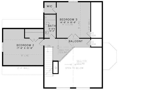 Plan 60566ND: The Perfect Retreat - Floor Plan - 2nd Floor - Cottage, Mountain, Vacation