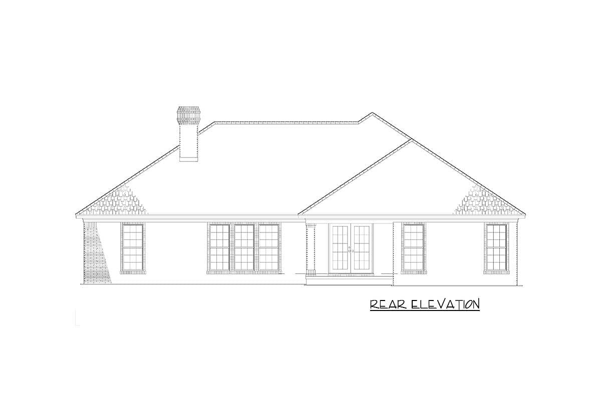 Plan 60570ND: Round-top Windows & Bonus Room - Image #6 - European, Traditional