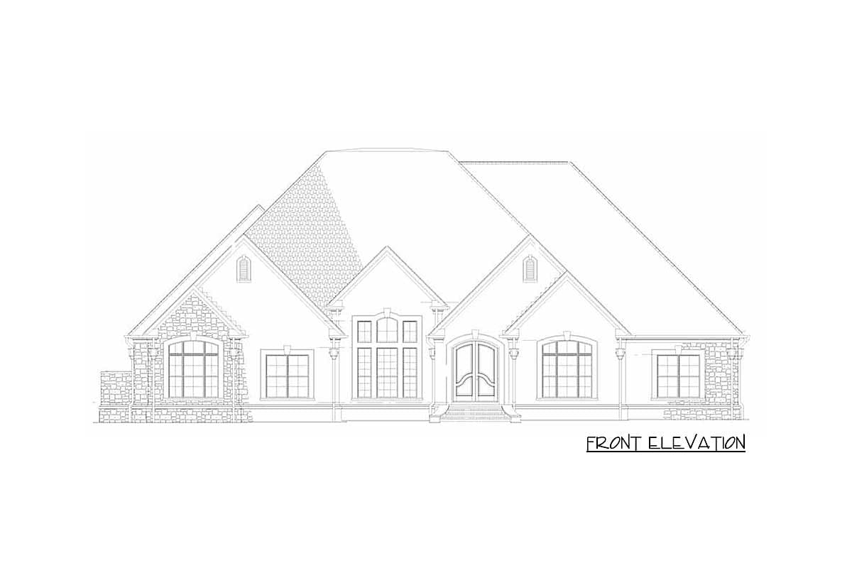 Plan 60577ND: European-style House Plan with Grand Foyer Welcome - Image #21 - European, Traditional