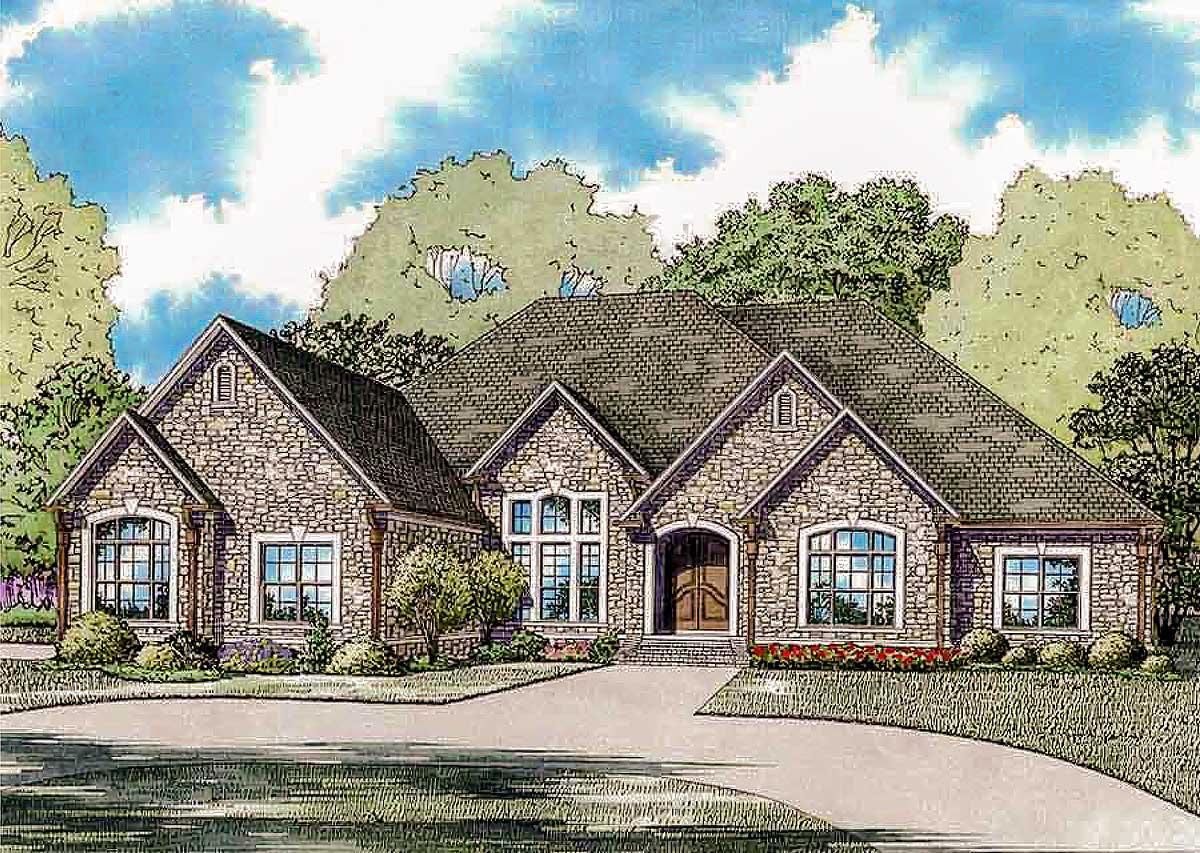 Plan 60577ND: European-style House Plan with Grand Foyer Welcome - Image #20 - European, Traditional
