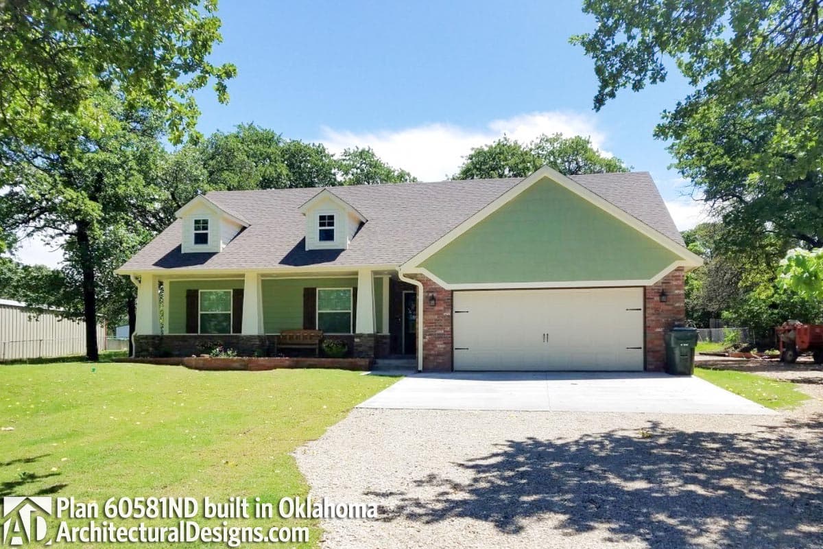 build gallery item - House Plan 60581ND Comes to Life in Oklahoma