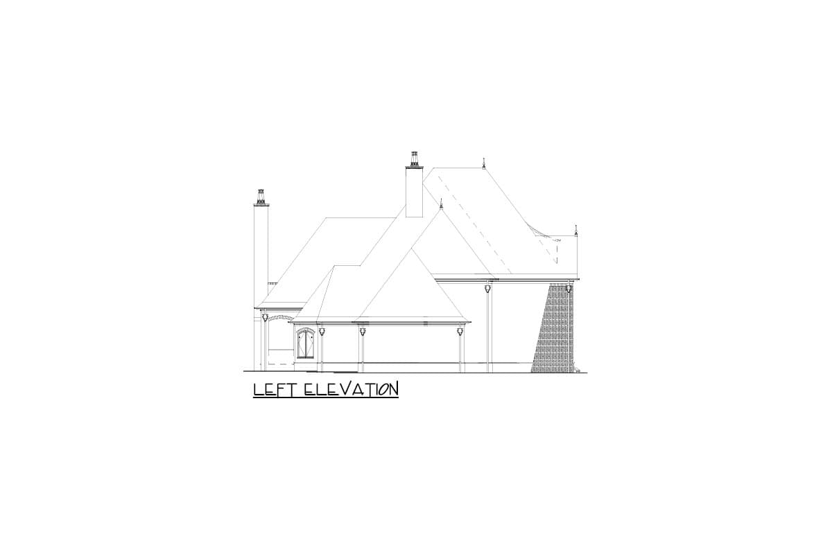 Plan 60592ND: Estate Home Plan with Motorcourt - 4384 Sq Ft - Image #7 - European, Traditional