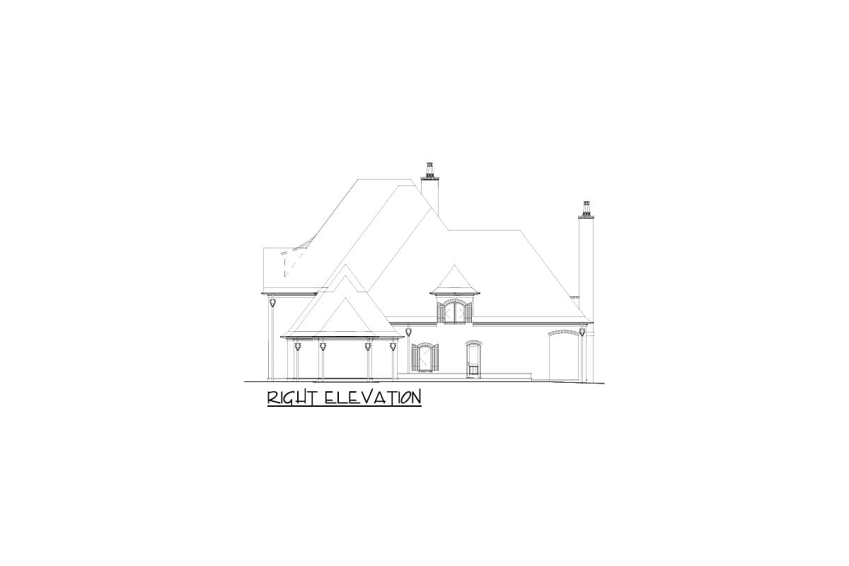 Plan 60592ND: Estate Home Plan with Motorcourt - 4384 Sq Ft - Image #9 - European, Traditional