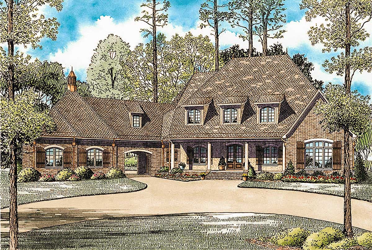 Plan 60593ND: Six Bedrooms for the Large Family - Image #39 - European, French Country