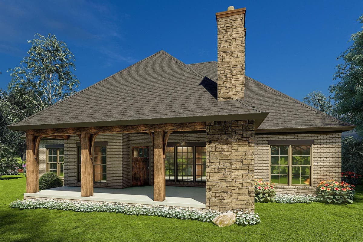 Plan 60594ND: Handsome European Home Plan with Vaulted Great Room - Image #4 - European, French Country