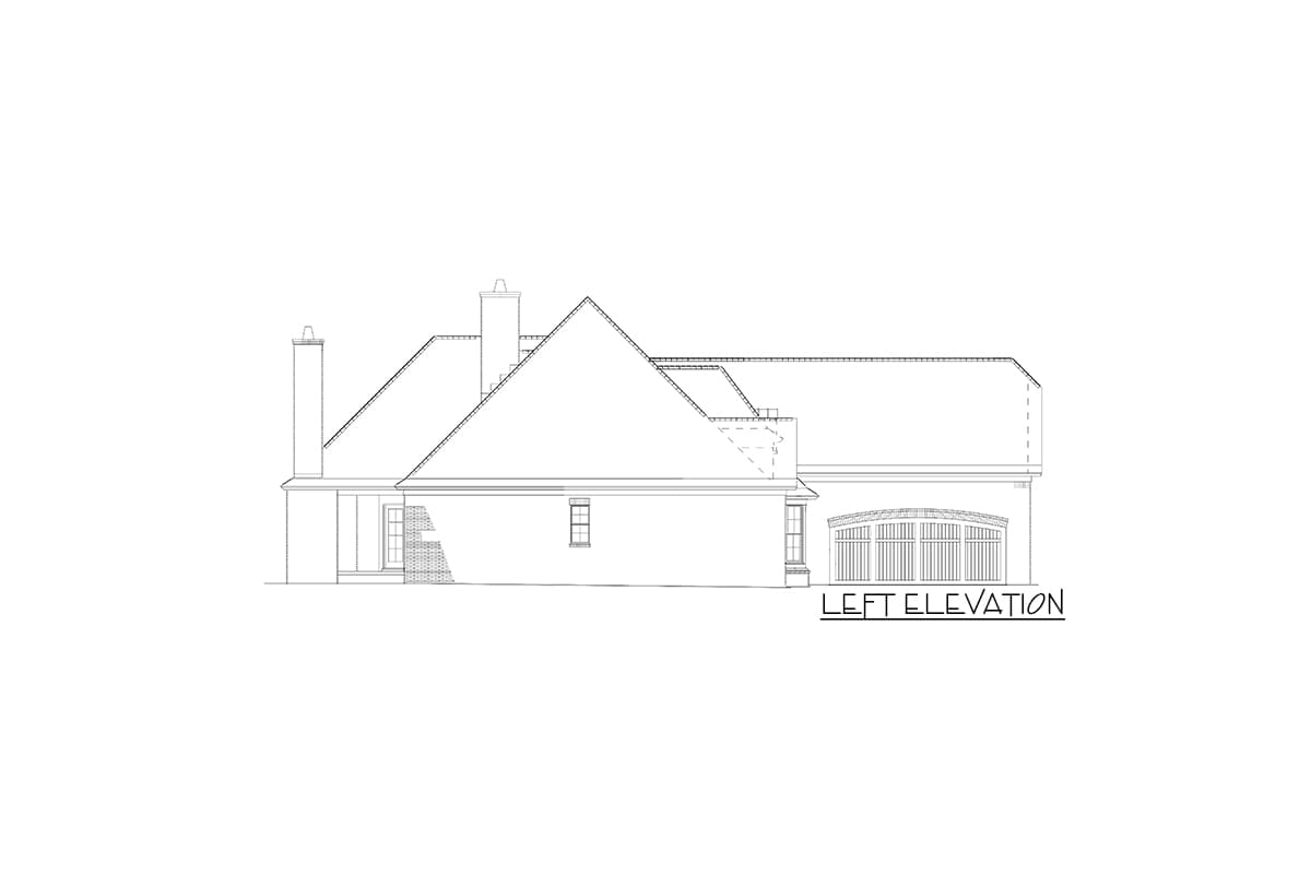 Plan 60594ND: Handsome European Home Plan with Vaulted Great Room - Image #6 - European, French Country