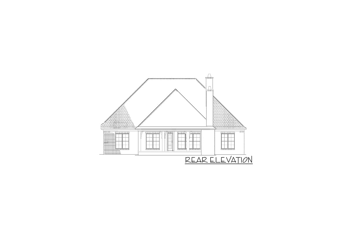 Plan 60594ND: Handsome European Home Plan with Vaulted Great Room - Image #7 - European, French Country