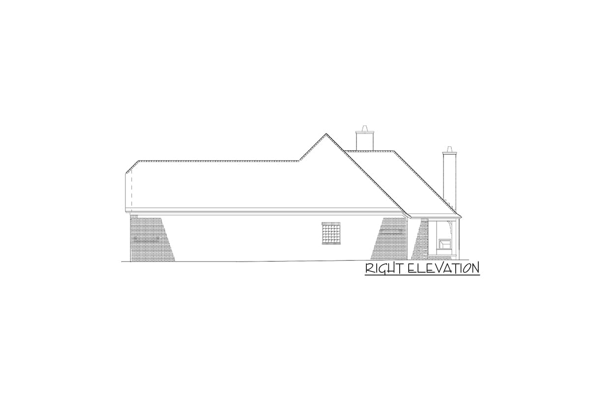 Plan 60594ND: Handsome European Home Plan with Vaulted Great Room - Image #8 - European, French Country