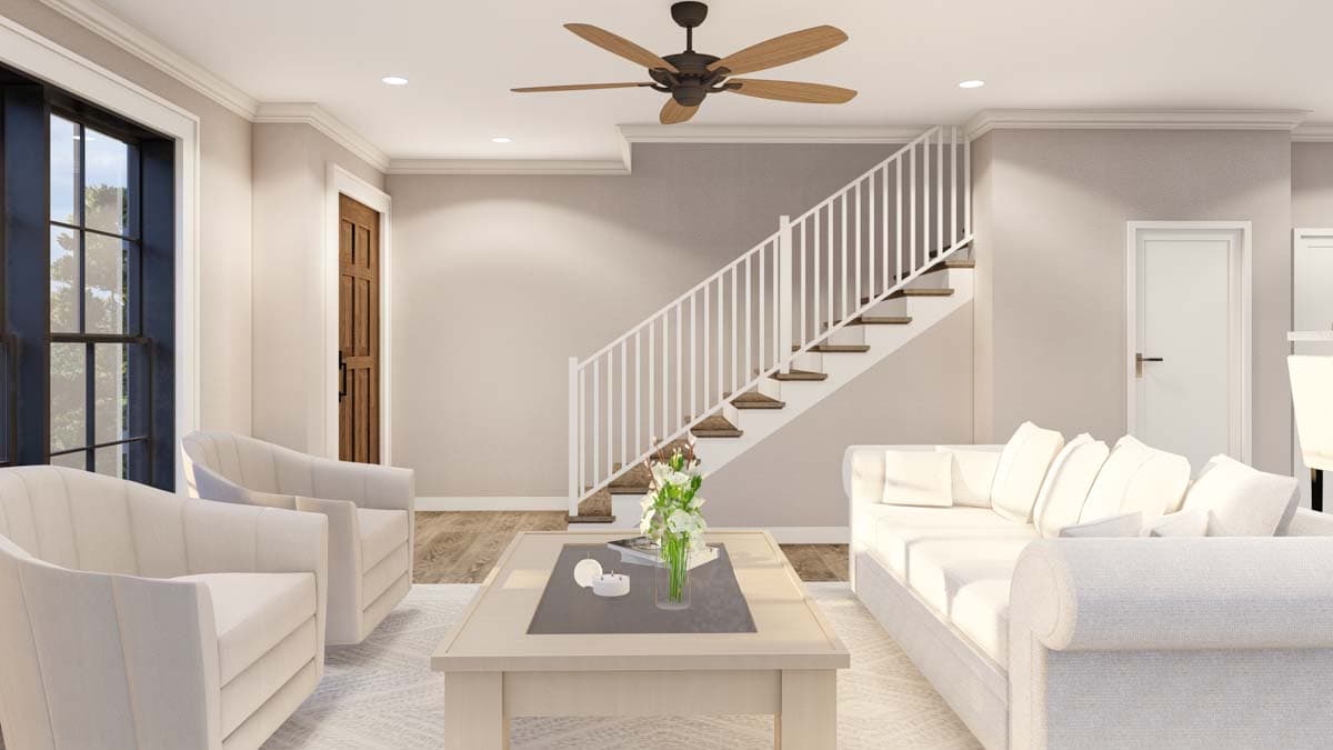 Plan 60596ND: Attractive Four-Plex - Image #4 - Traditional