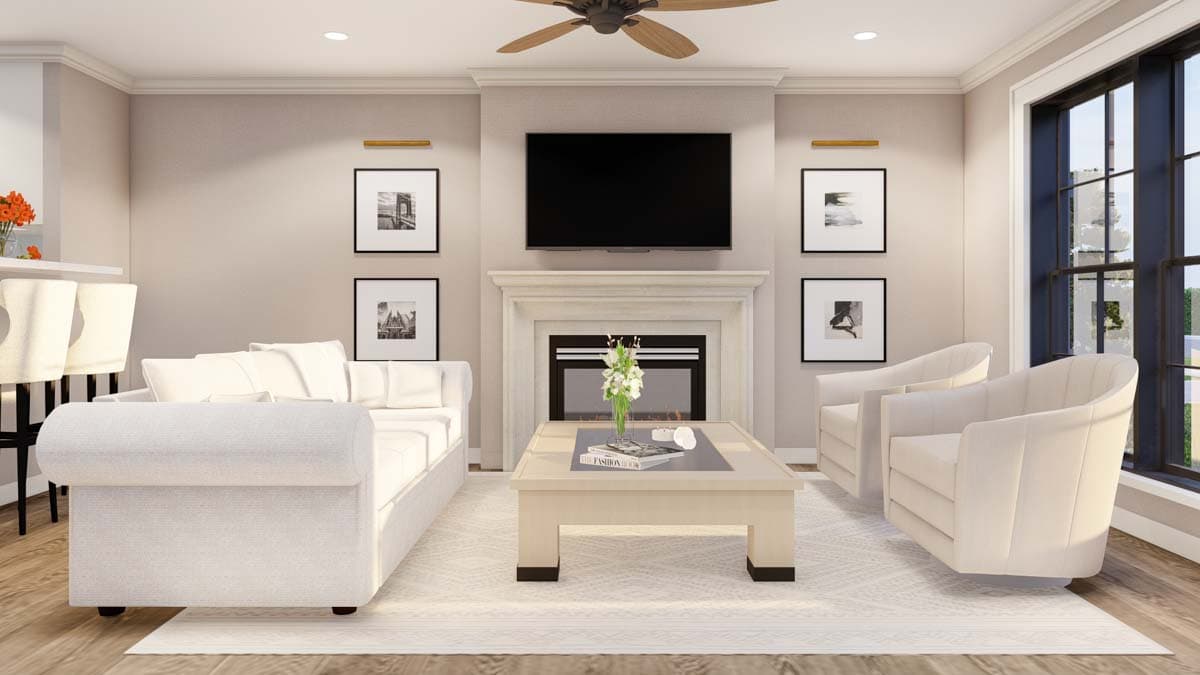 Plan 60596ND: Attractive Four-Plex - Image #6 - Traditional