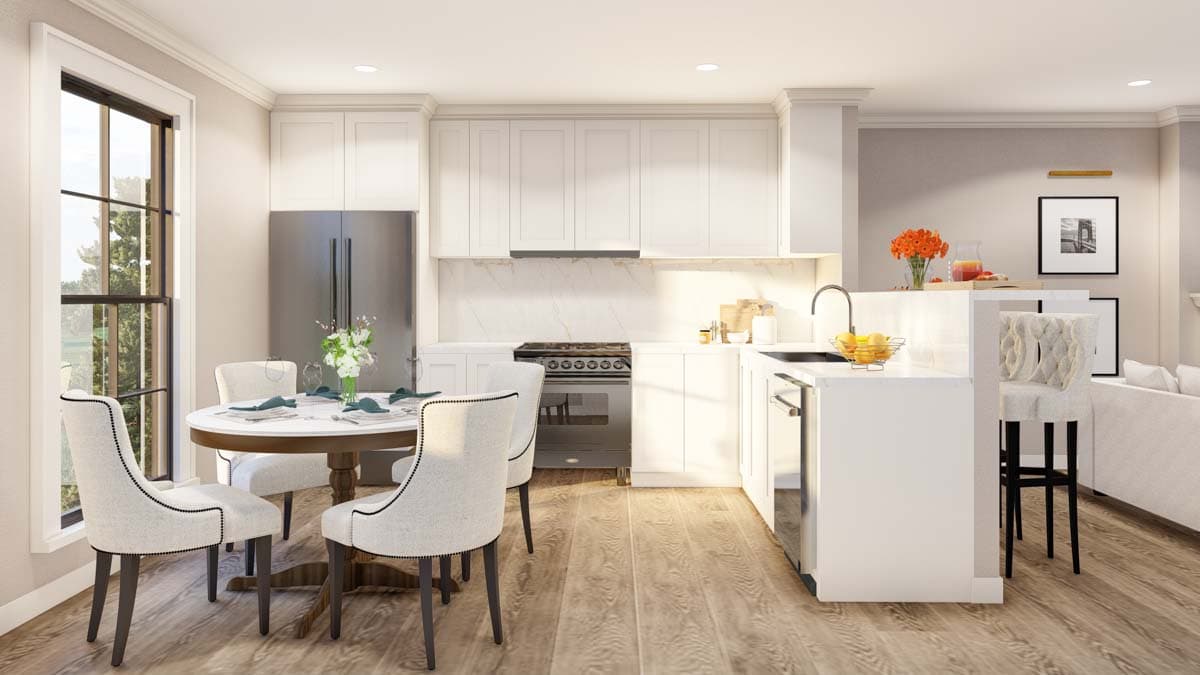 Plan 60596ND: Attractive Four-Plex - Image #8 - Traditional