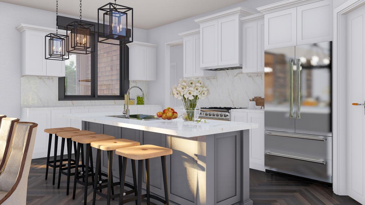 Plan 60597ND: Shingle-style Home Plan With Guest Loft and Angled Garage with  - Image #19 - Cabin, Country, Craftsman, Farmhouse, Modern Farmhouse, Northwest, Rustic, Shingle